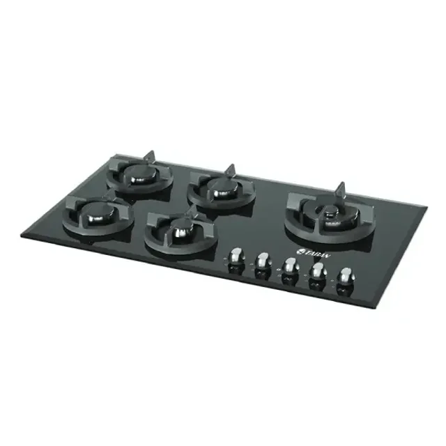 اجاق گاز شیشه ای مشکی پنج شعله تابان مدل TG5502 R