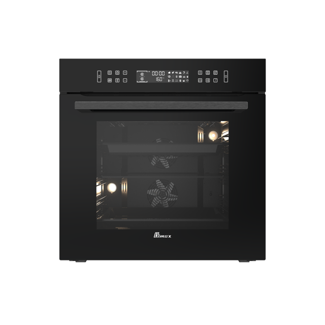 فر توکار شیشه ای مشکی 80 لیتری - 38 برنامه بیمکث مدل BO-E3102