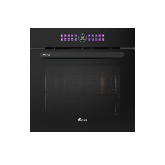 فر توکار شیشه ای مشکی 80 لیتری - 10 برنامه بیمکث مدل Chef X- blue 3105